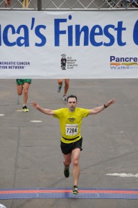 Crossing the 2013 AFC Half Marathon