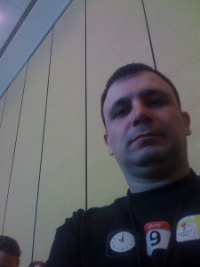 Tired and waiting in line
